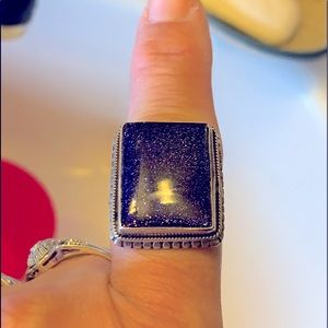 Sterling Silver with Purple stone Ring